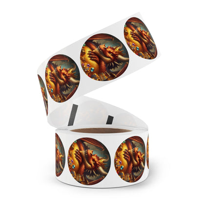 Rolka etykiet samoprzylepnych | Okrągły | Nordycka Mitologia | Fafnir | Smok