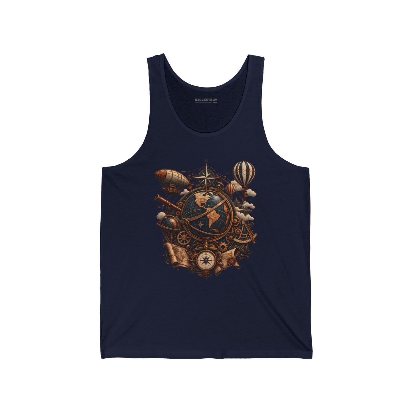 Steampunk Globe - Jersey Tank Top