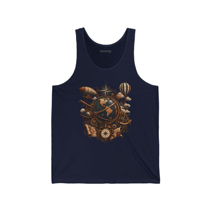 Steampunk Globe - Jersey Tank Top