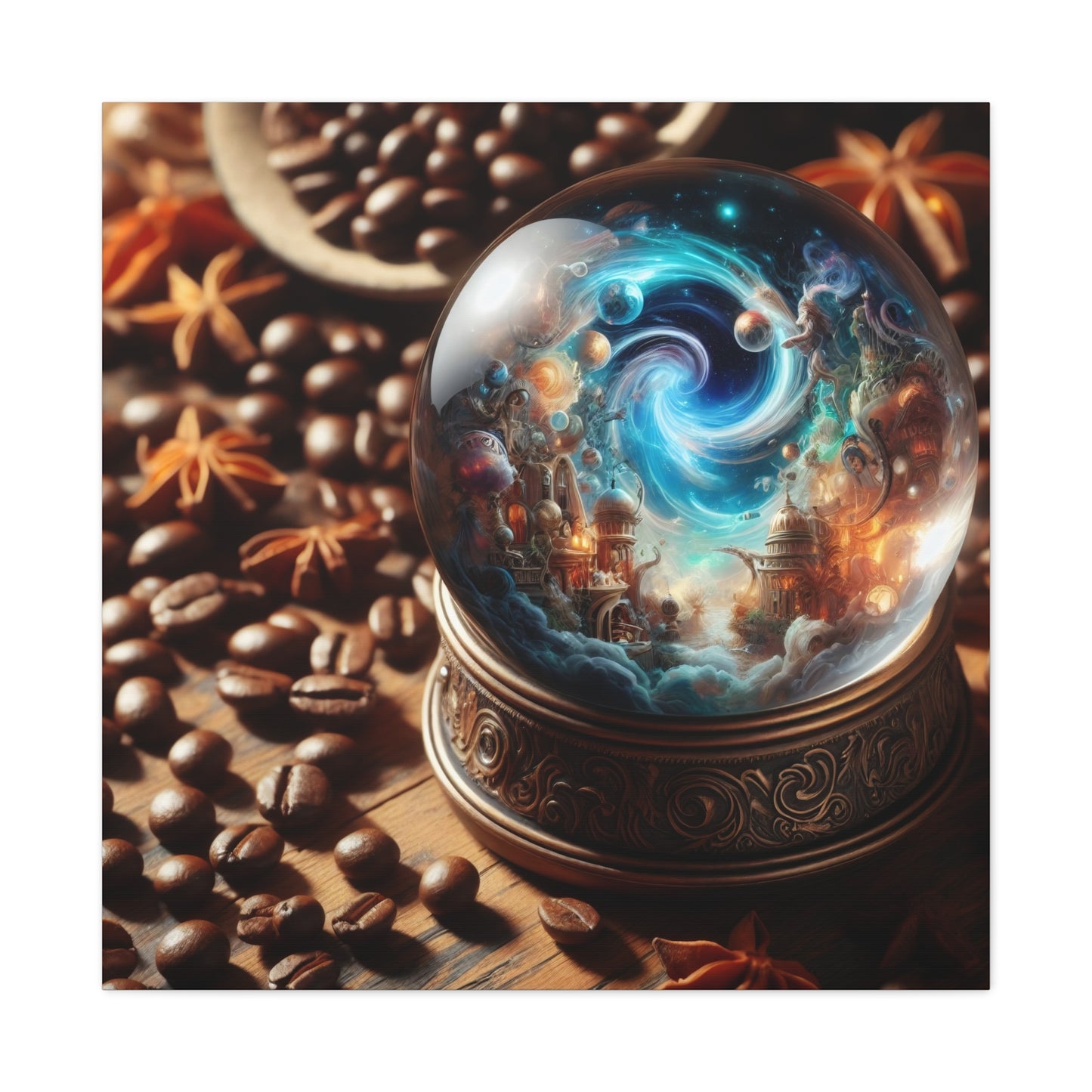 Canvas | Matte | Cosmic Fantasy | Mystical Globe