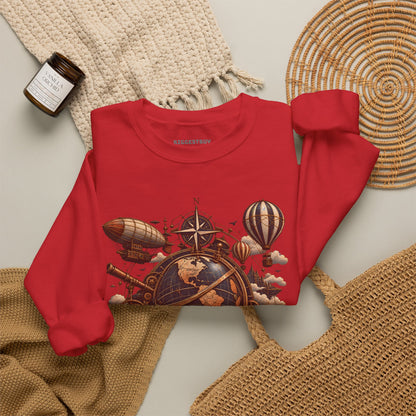 Steampunk Globe - Crewneck Sweatshirt