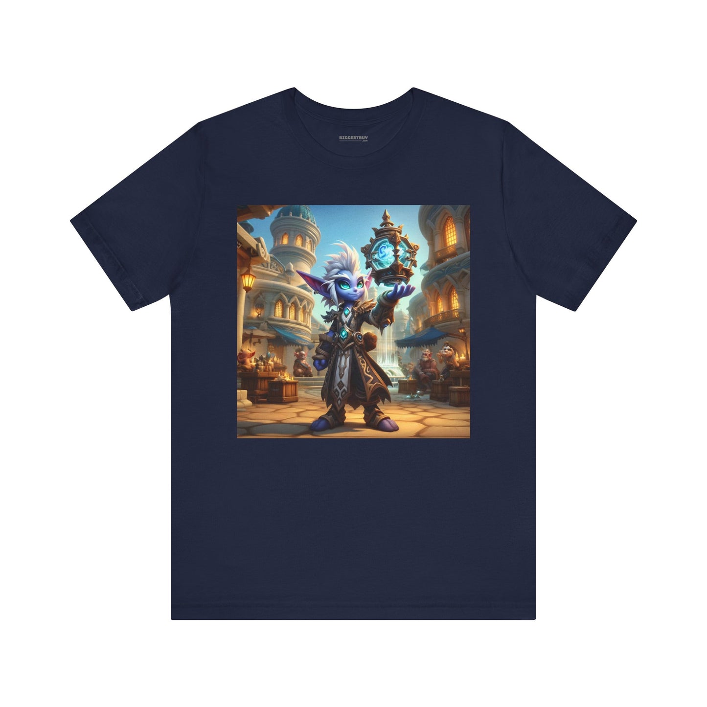 Camiseta | Unisex | Camiseta de punto | Manga corta | Fantasía Arcana | Gnomo Cronómago | Mágico