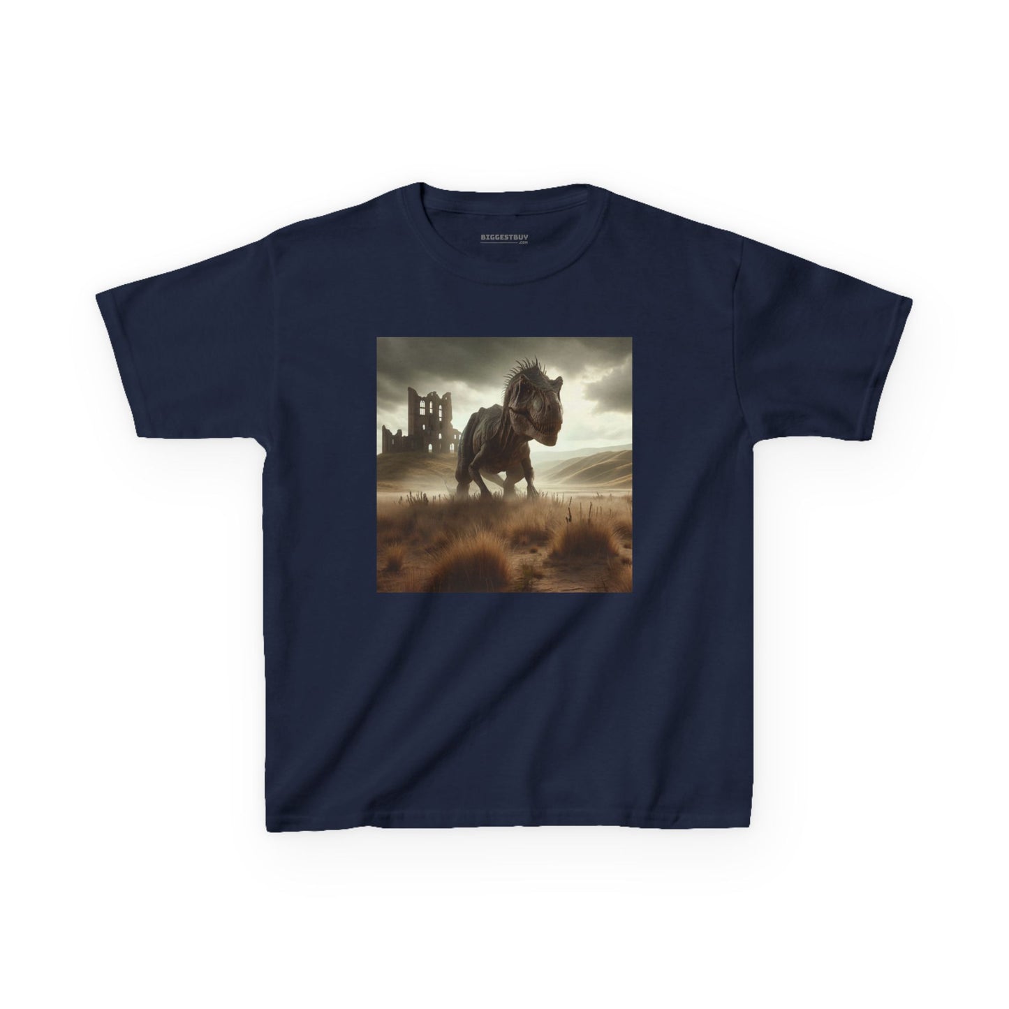Camiseta | Camiseta Infantil | Algodão Pesado | Ficção Dinossáurica | T-Rex Ancestral