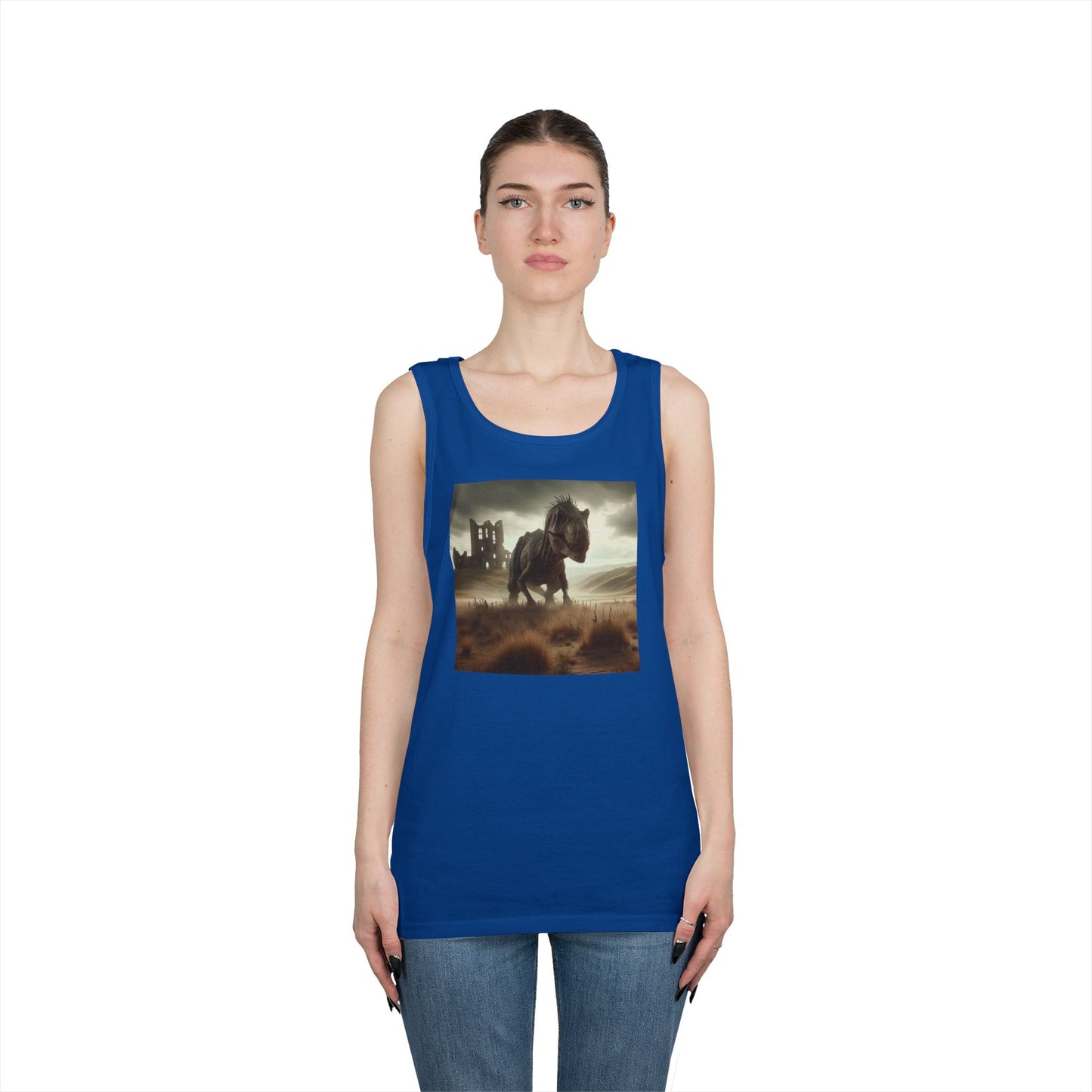 Tank Top | Unisex | Heavy Cotton | Prehistoric Fantasy | T-Rex Hunt