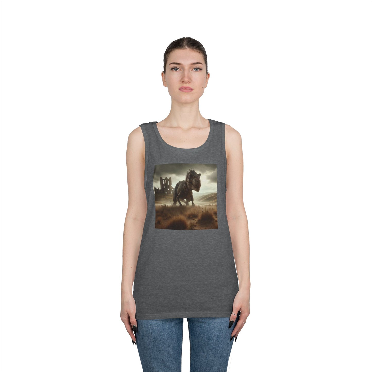 Tank Top | Unisex | Heavy Cotton | Prehistoric Fantasy | T-Rex Hunt