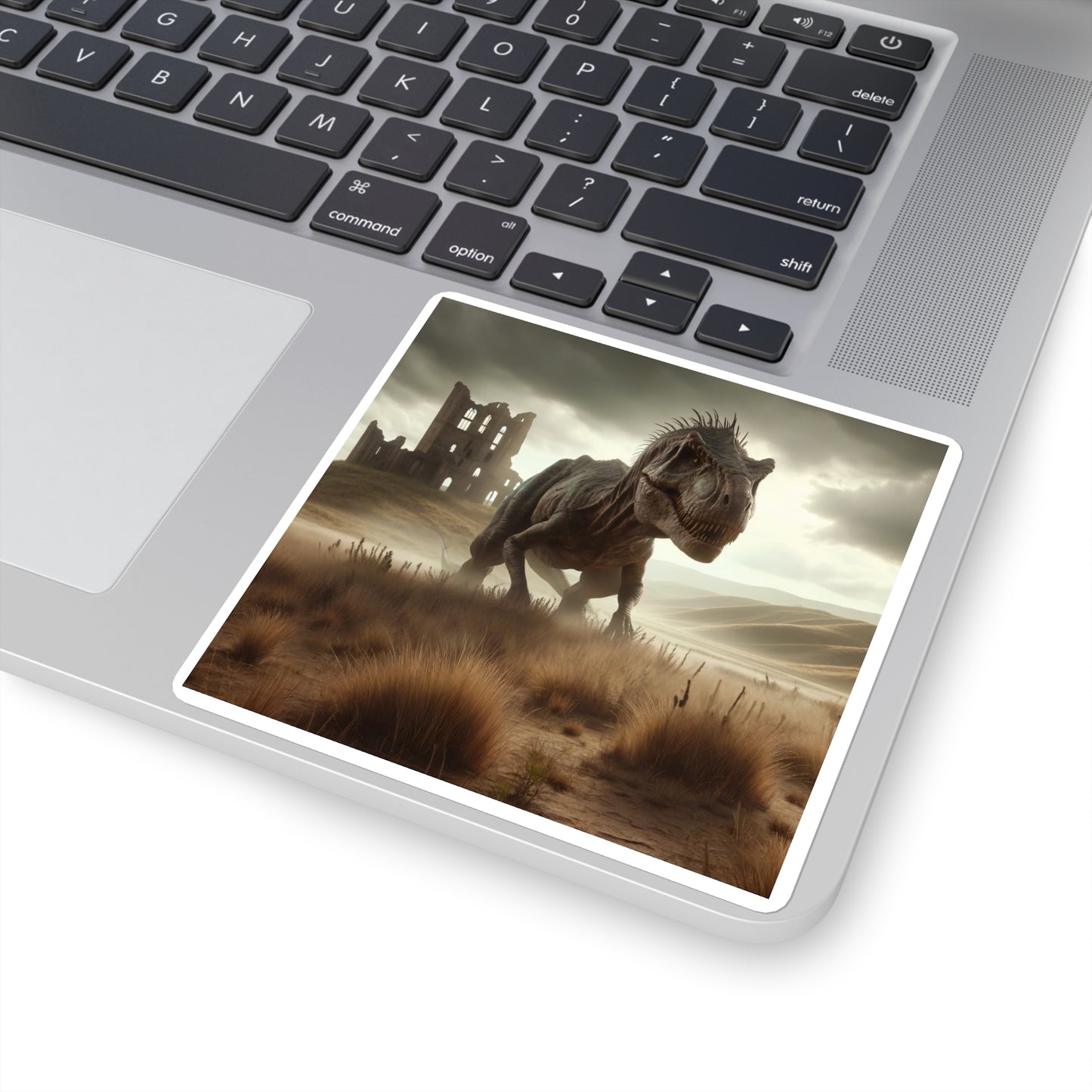 Pegatina | Cuadrado | Ficción prehistórica | T-Rex