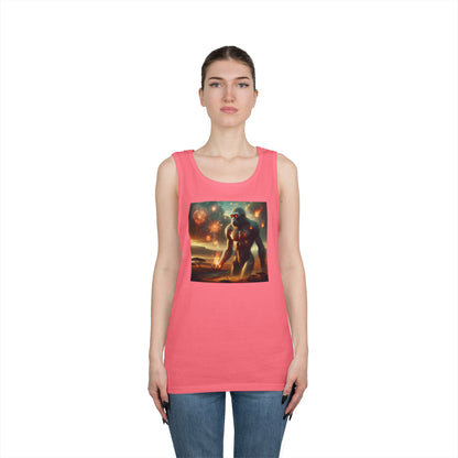 Tank Top | Unisex | Katun Tebal | Mitos Titan Api | Dewa Primordial