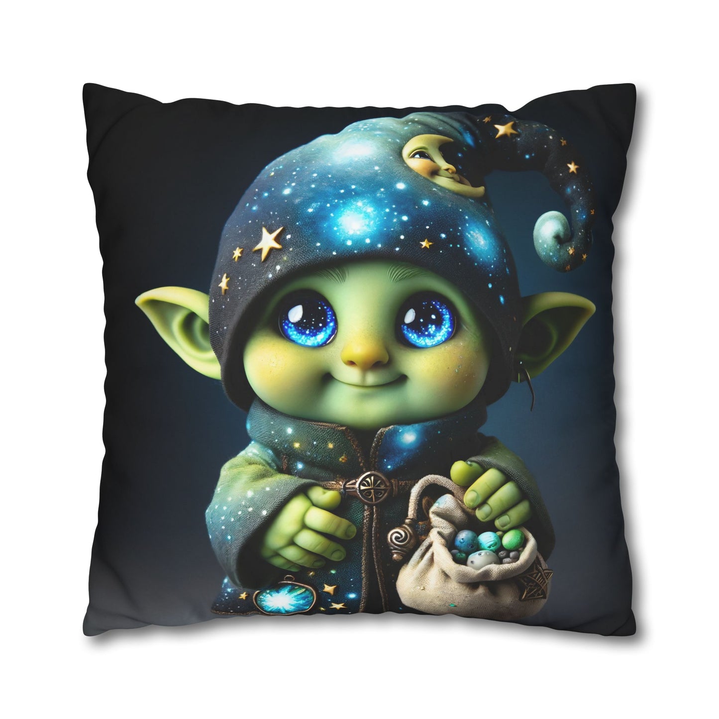 Kussensloop | Vierkant | Polyester canvas | Fantasy | Celestiale Magie | Kobold