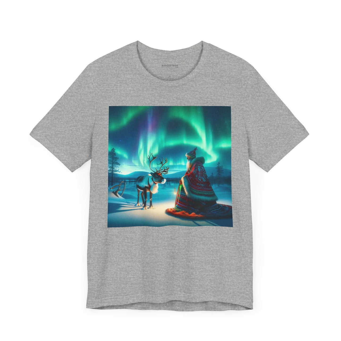 T-shirt | Unisex | Maglietta in jersey | Manica corta | Misticismo Artico | Sciamano Sami