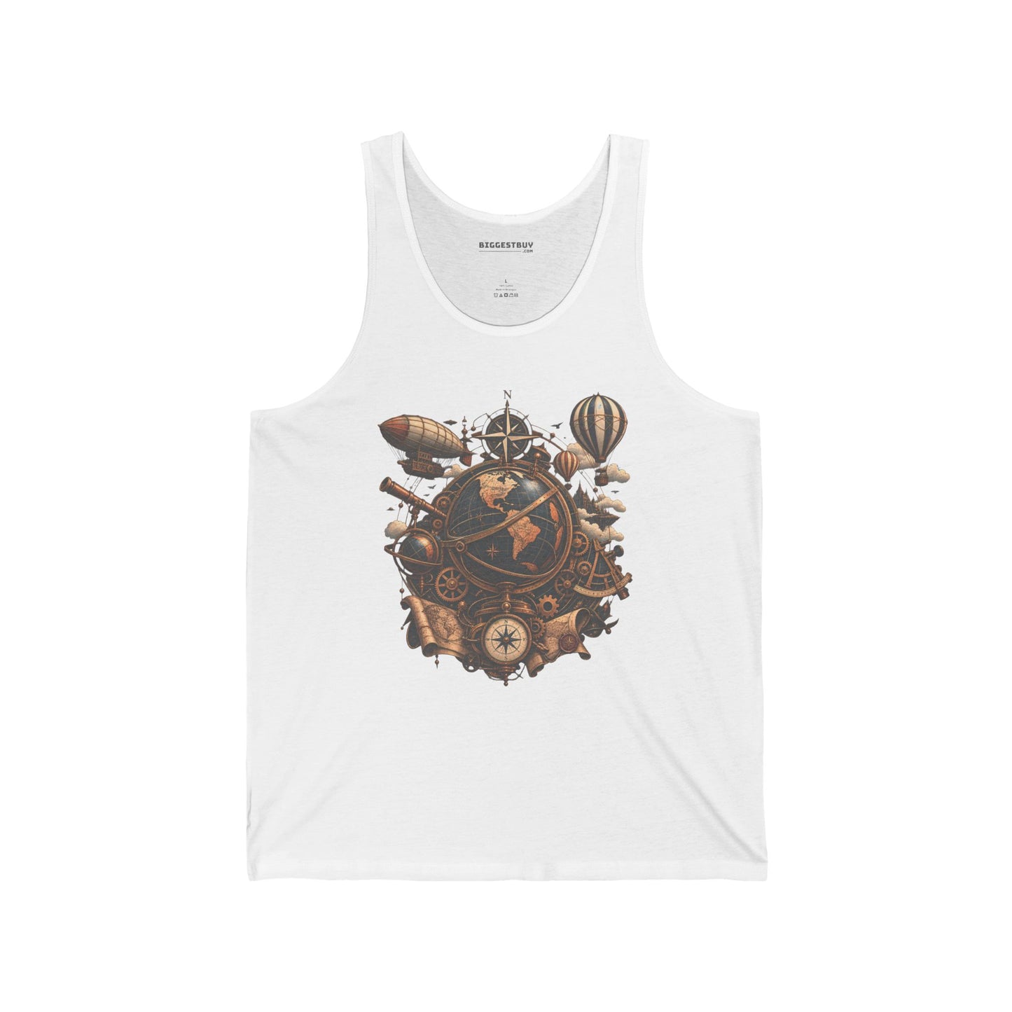 Steampunk Globe - Jersey Tank Top