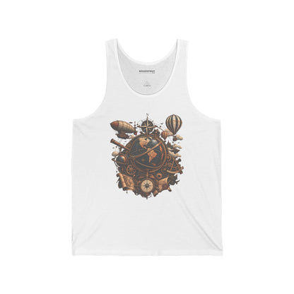 Steampunk Globe - Jersey Tank Top