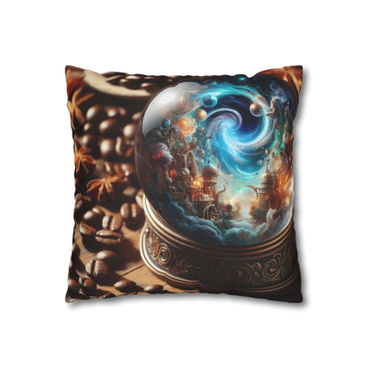 Pillowcase | Square | Polyester canvas | Cosmic Fantasy | Mystical Globe