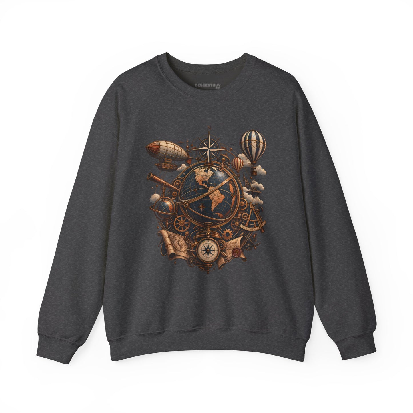 Steampunk Globe - Crewneck Sweatshirt