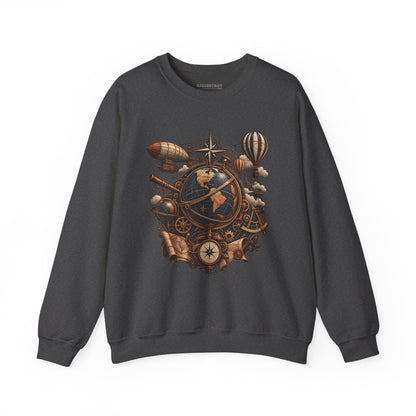 Steampunk Globe - Crewneck Sweatshirt