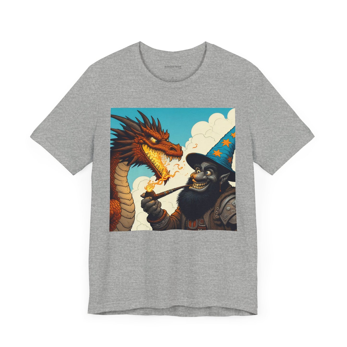 Camiseta | Unisex | Camiseta de punto | Manga corta | Fantasía Épica | Duelo Mágico | Dragón