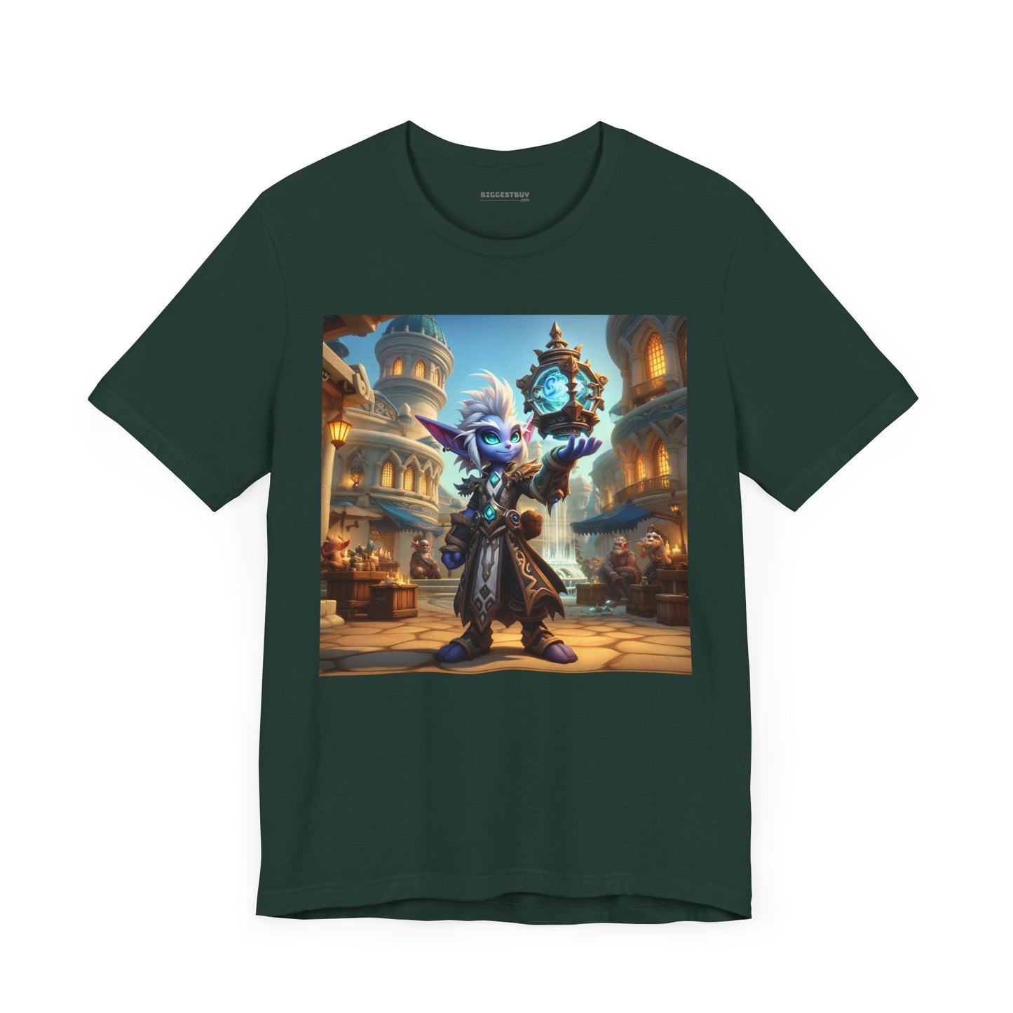 Camiseta | Unisex | Camiseta de punto | Manga corta | Fantasía Arcana | Gnomo Cronómago | Mágico