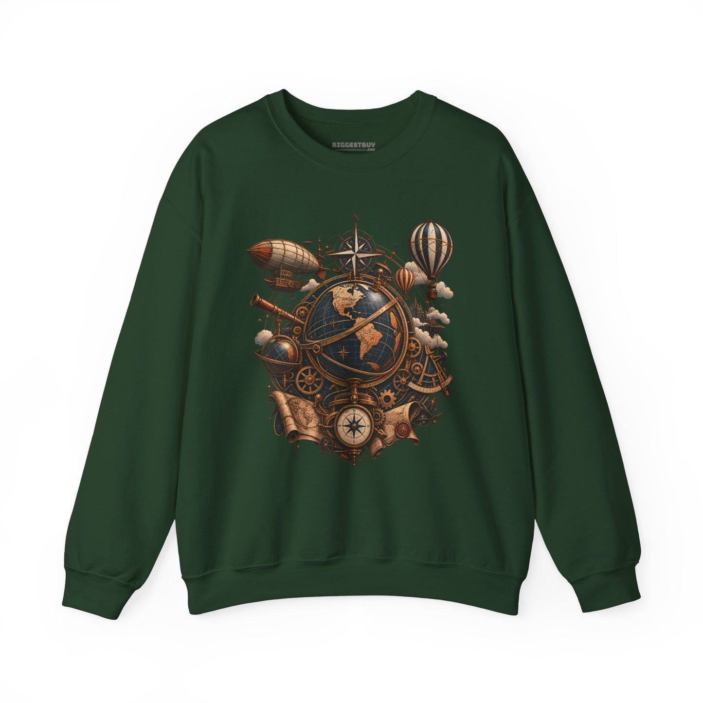 Steampunk Globe - Crewneck Sweatshirt