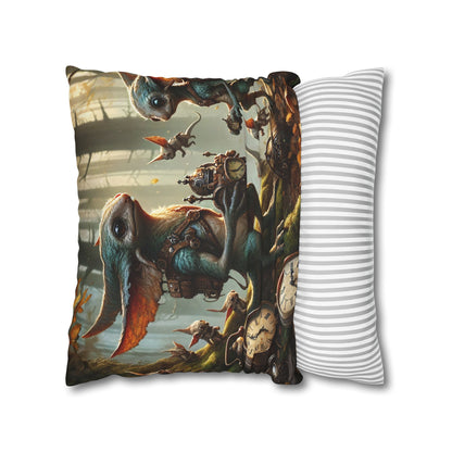 Kussensloop | Vierkant | Polyester canvas | Steampunk Feeën | Boswachters