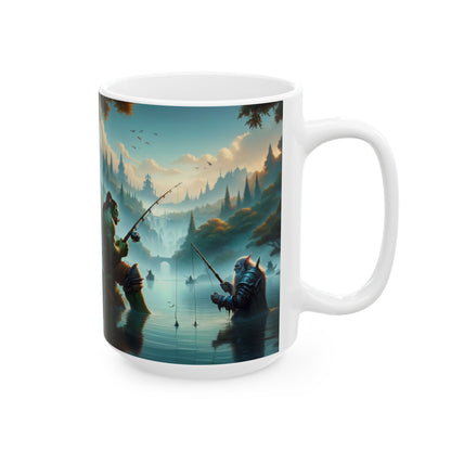 Taza | Cerámica | Blanca | Fantasía Racial | Tregua al Atardecer