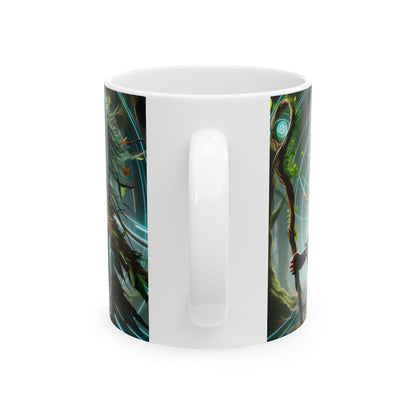 Mug | Keramik | Putih | Fiksi Techno-Shamanic | Pelindung Hutan