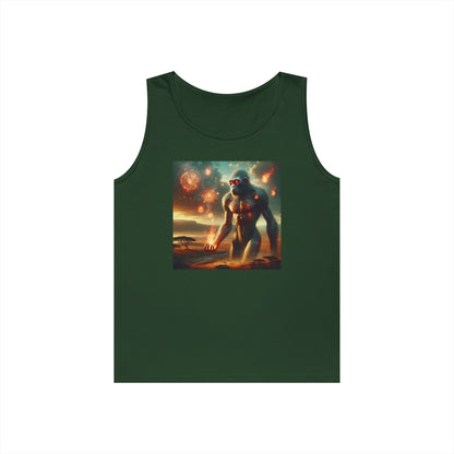 Tank Top | Unisex | Katun Tebal | Mitos Titan Api | Dewa Primordial