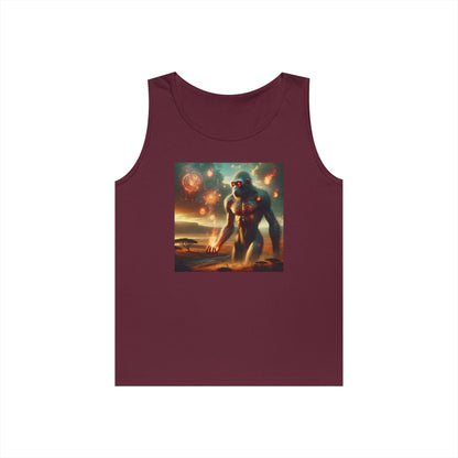 Tank Top | Unisex | Katun Tebal | Mitos Titan Api | Dewa Primordial