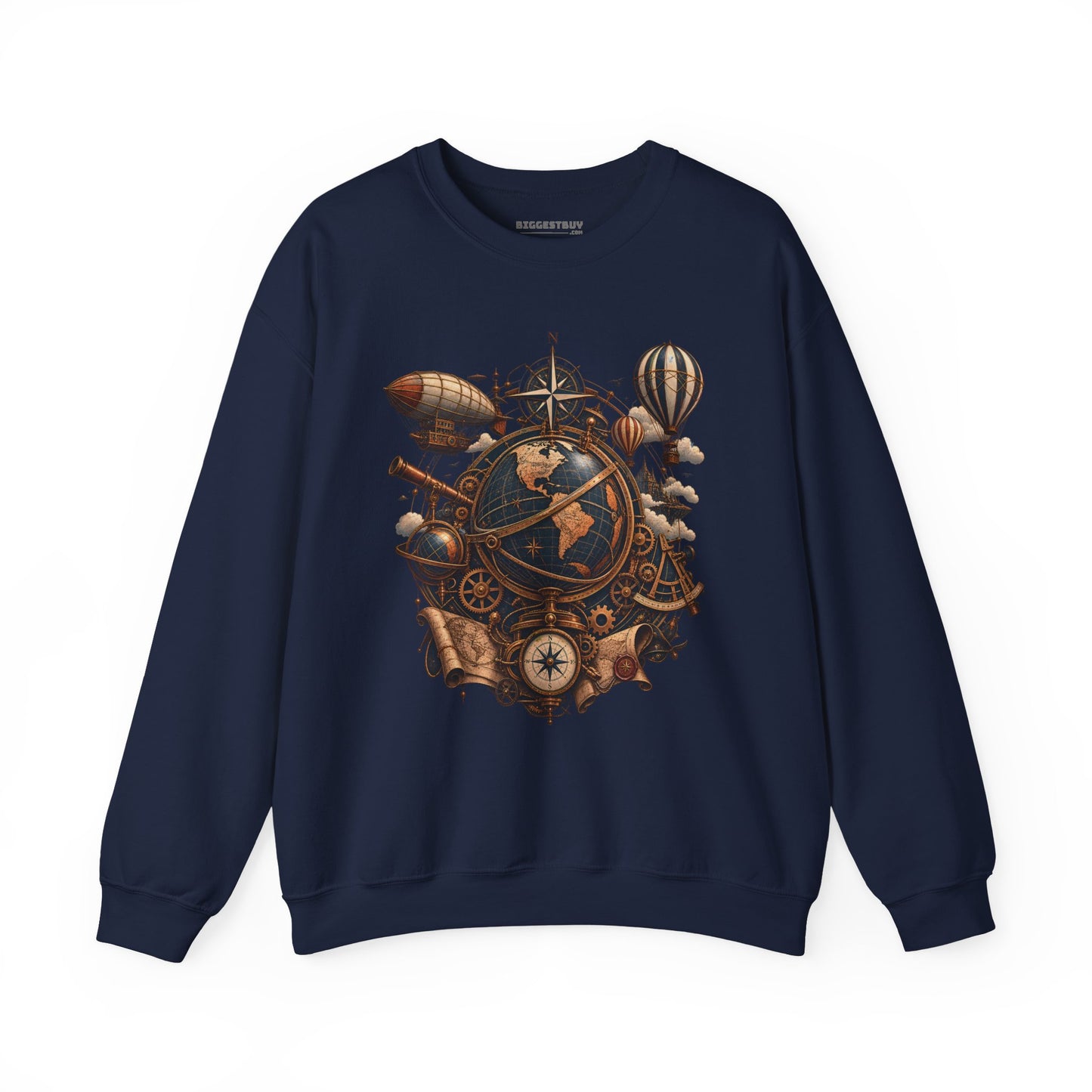 Steampunk Globe - Crewneck Sweatshirt