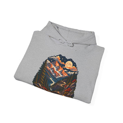 Moonlit Mountain - Pullover Hoodie