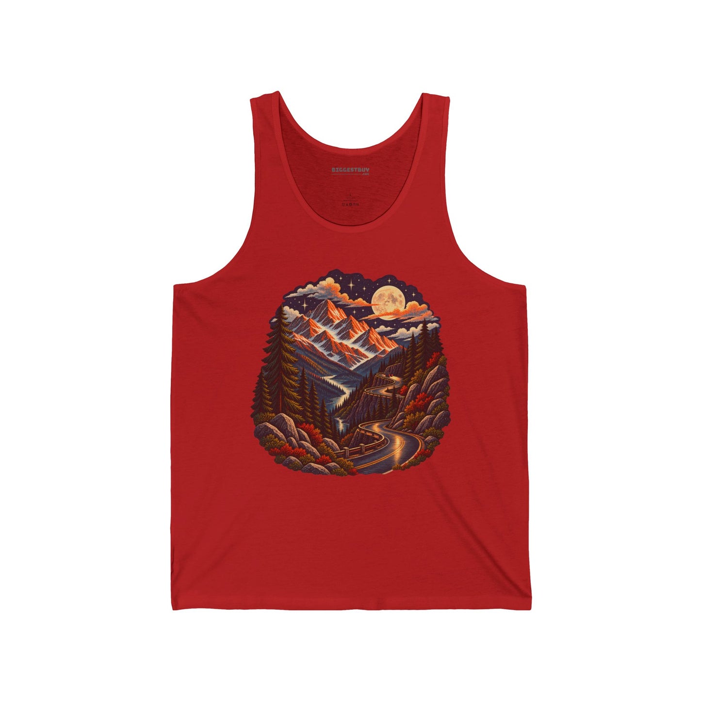 Moonlit Mountain - Jersey Tank Top