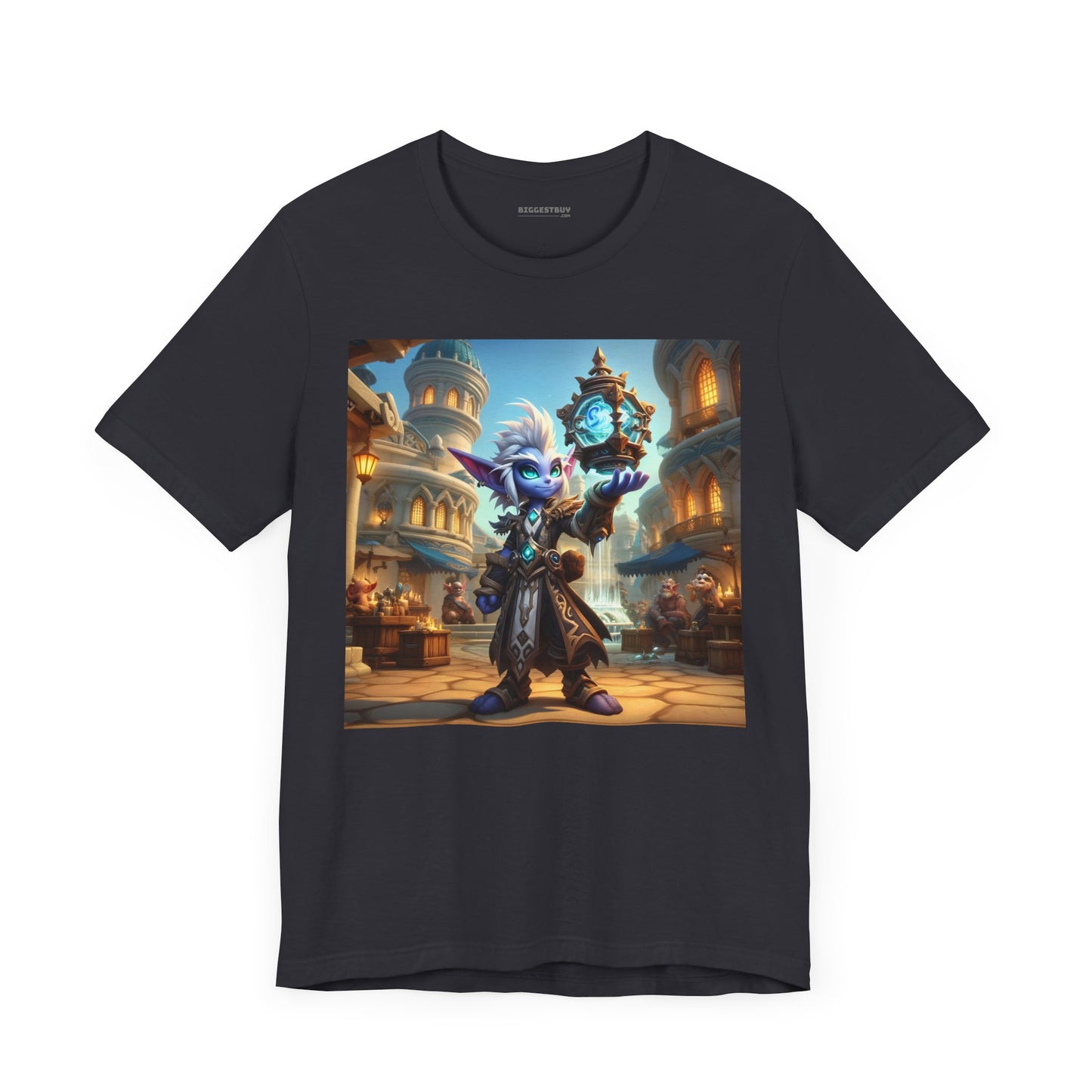 Camiseta | Unisex | Camiseta de punto | Manga corta | Fantasía Arcana | Gnomo Cronómago | Mágico