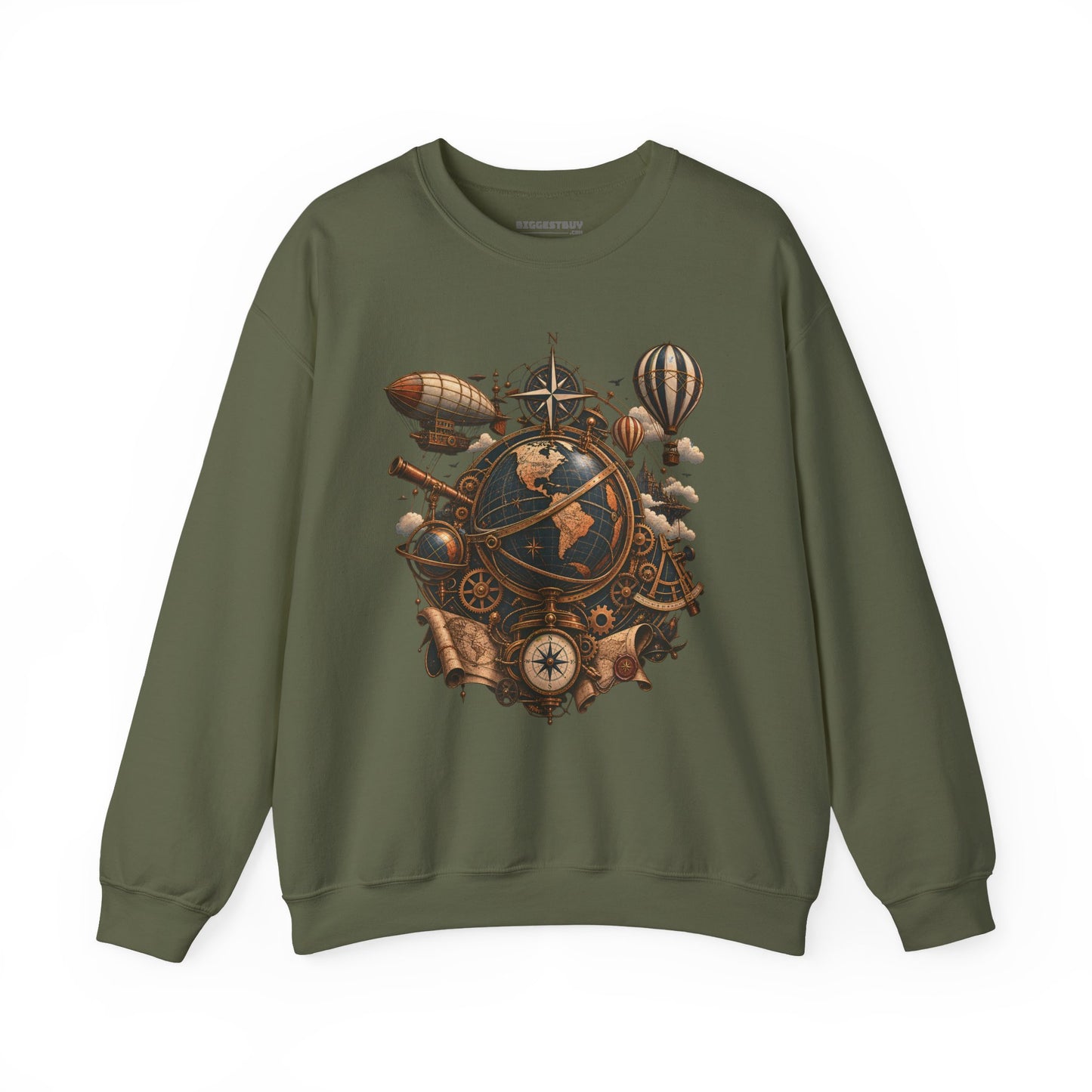 Steampunk Globe - Crewneck Sweatshirt