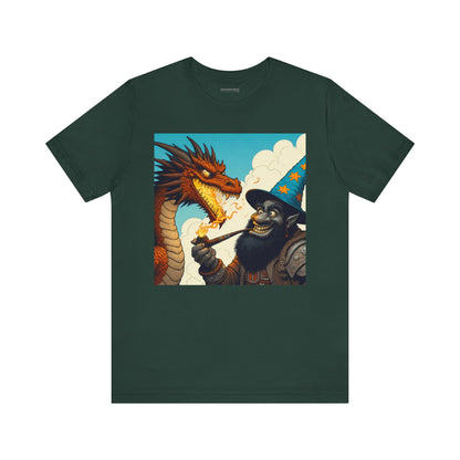 Camiseta | Unisex | Camiseta de punto | Manga corta | Fantasía Épica | Duelo Mágico | Dragón