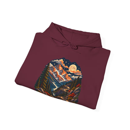 Moonlit Mountain - Pullover Hoodie