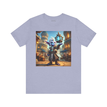 Camiseta | Unisex | Camiseta de punto | Manga corta | Fantasía Arcana | Gnomo Cronómago | Mágico