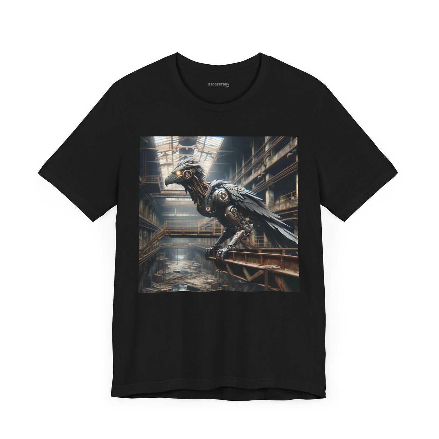 T-paita | Unisex | Jersey-T-paita | Lyhythihainen | Steampunk | Teollinen fantasia | Korppi