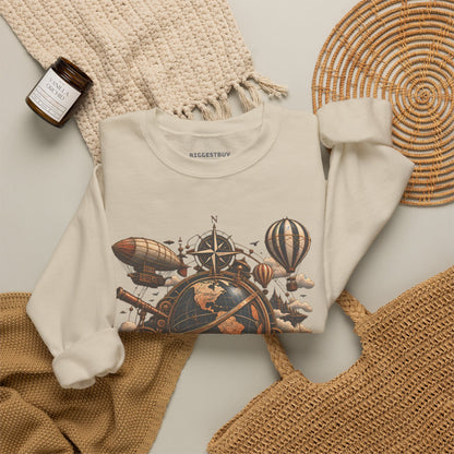 Steampunk Globe - Crewneck Sweatshirt