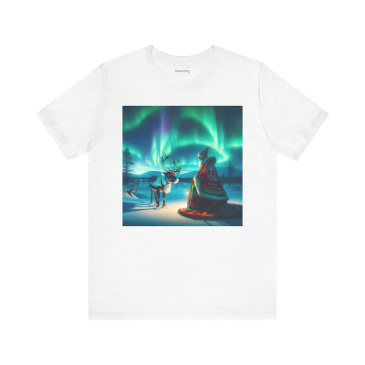 Camiseta | Unisex | Camiseta de punto | Manga corta | Folclore Nórdico | Chamán Sami