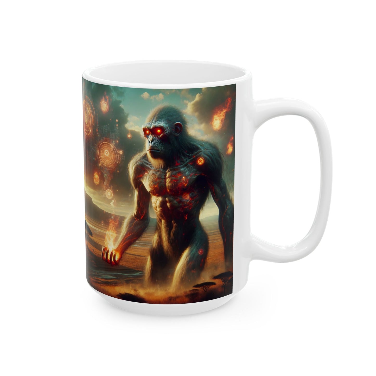 Taza | Cerámica | Blanca | Mitología Primordial | Titán Ancestral