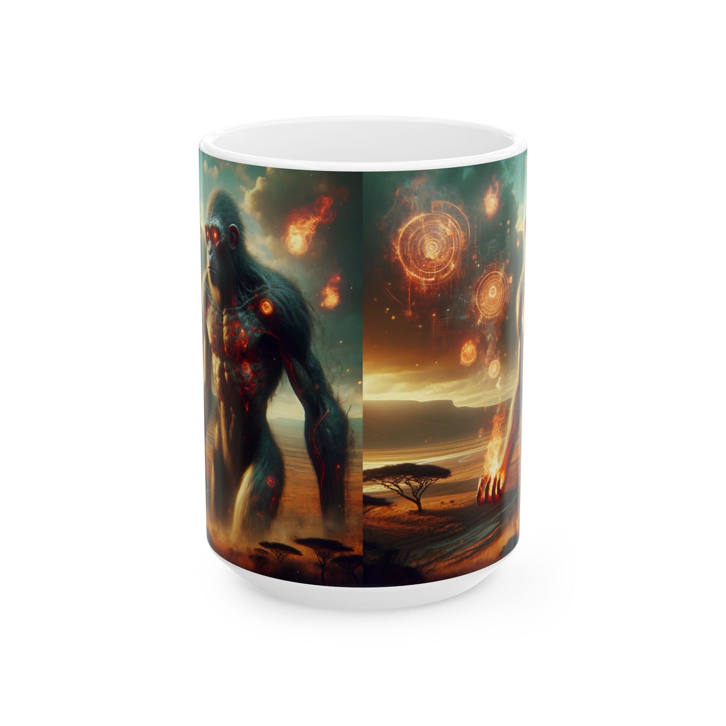 Taza | Cerámica | Blanca | Mitología Primordial | Titán Ancestral