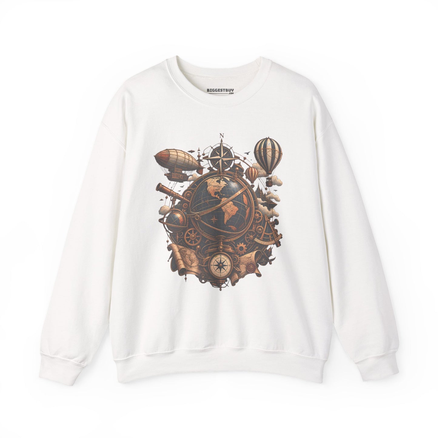 Steampunk Globe - Crewneck Sweatshirt
