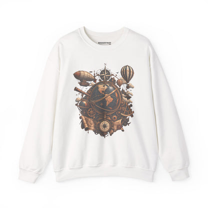 Steampunk Globe - Crewneck Sweatshirt