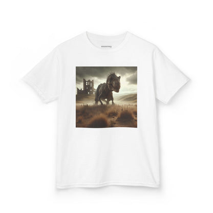 Camiseta | Camiseta Infantil | Algodão Pesado | Ficção Dinossáurica | T-Rex Ancestral