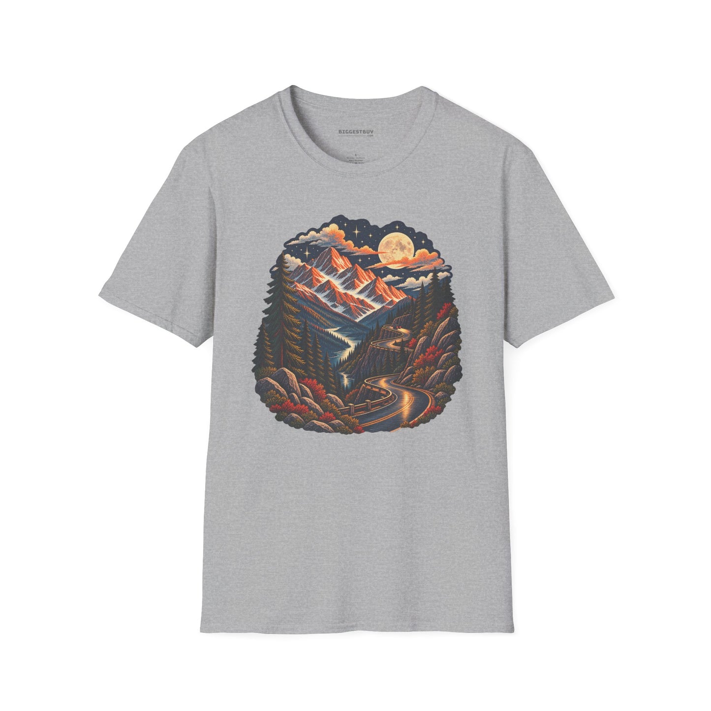 Moonlit Mountain - Softstyle T-Shirt