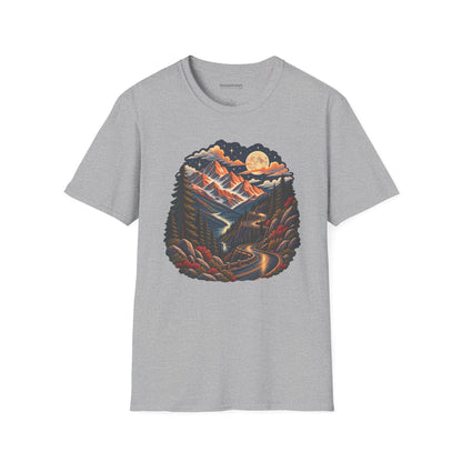 Moonlit Mountain - Softstyle T-Shirt