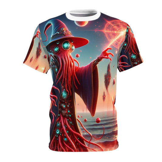 Tシャツ | 全面プリント | ユニセックスTシャツ | ラヴクラフト風ホラー | 宇宙の魔術師