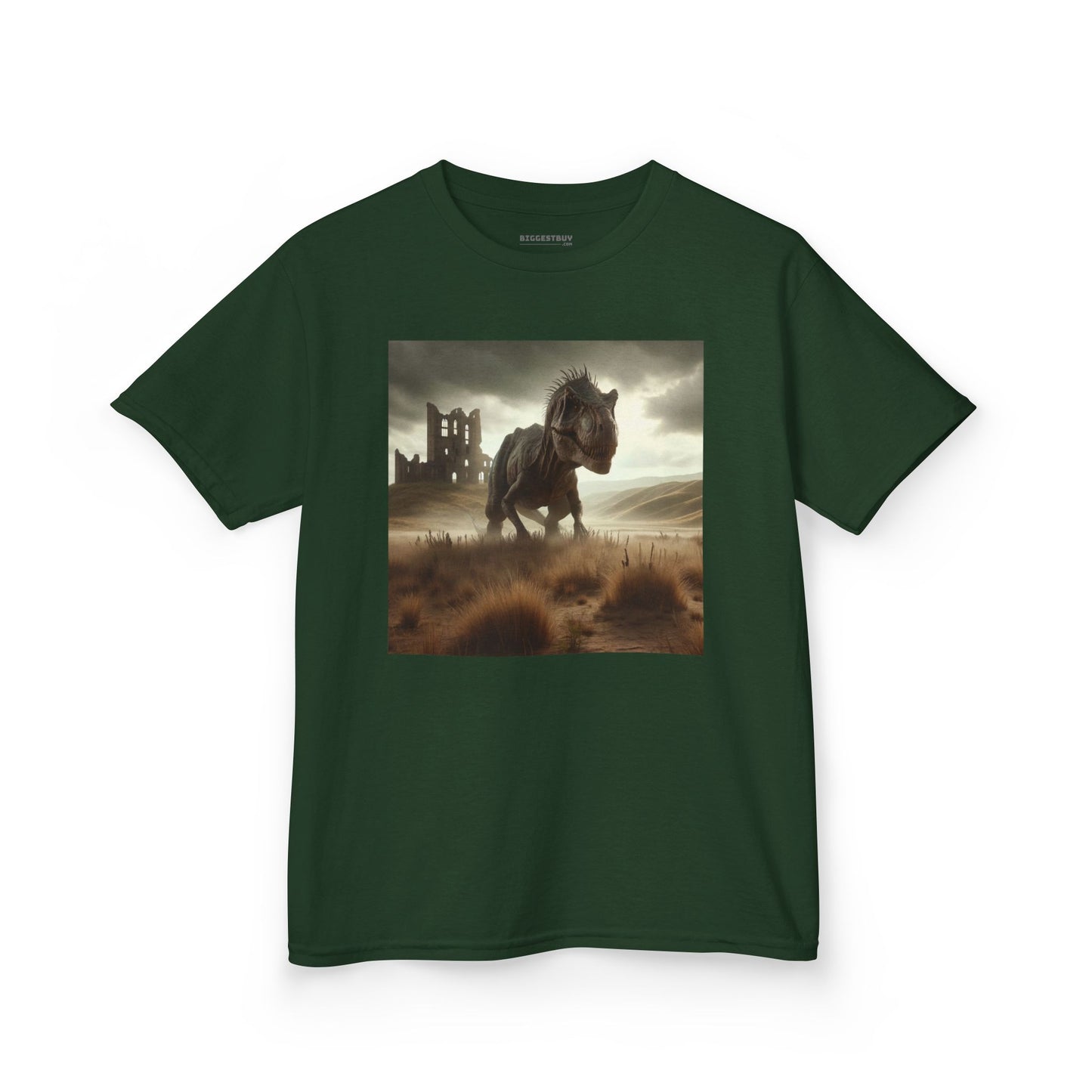 Camiseta | Camiseta Infantil | Algodão Pesado | Ficção Dinossáurica | T-Rex Ancestral