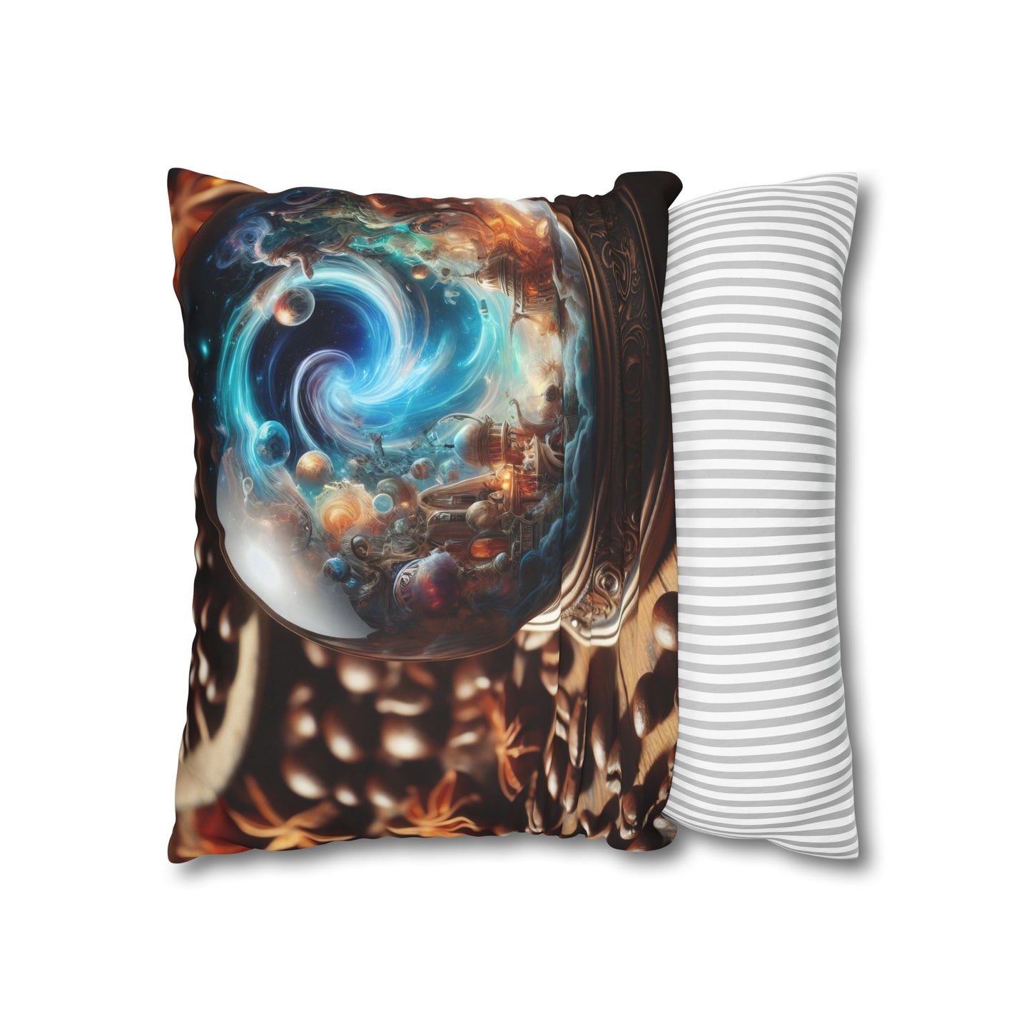 Pillowcase | Square | Polyester canvas | Cosmic Fantasy | Mystical Globe
