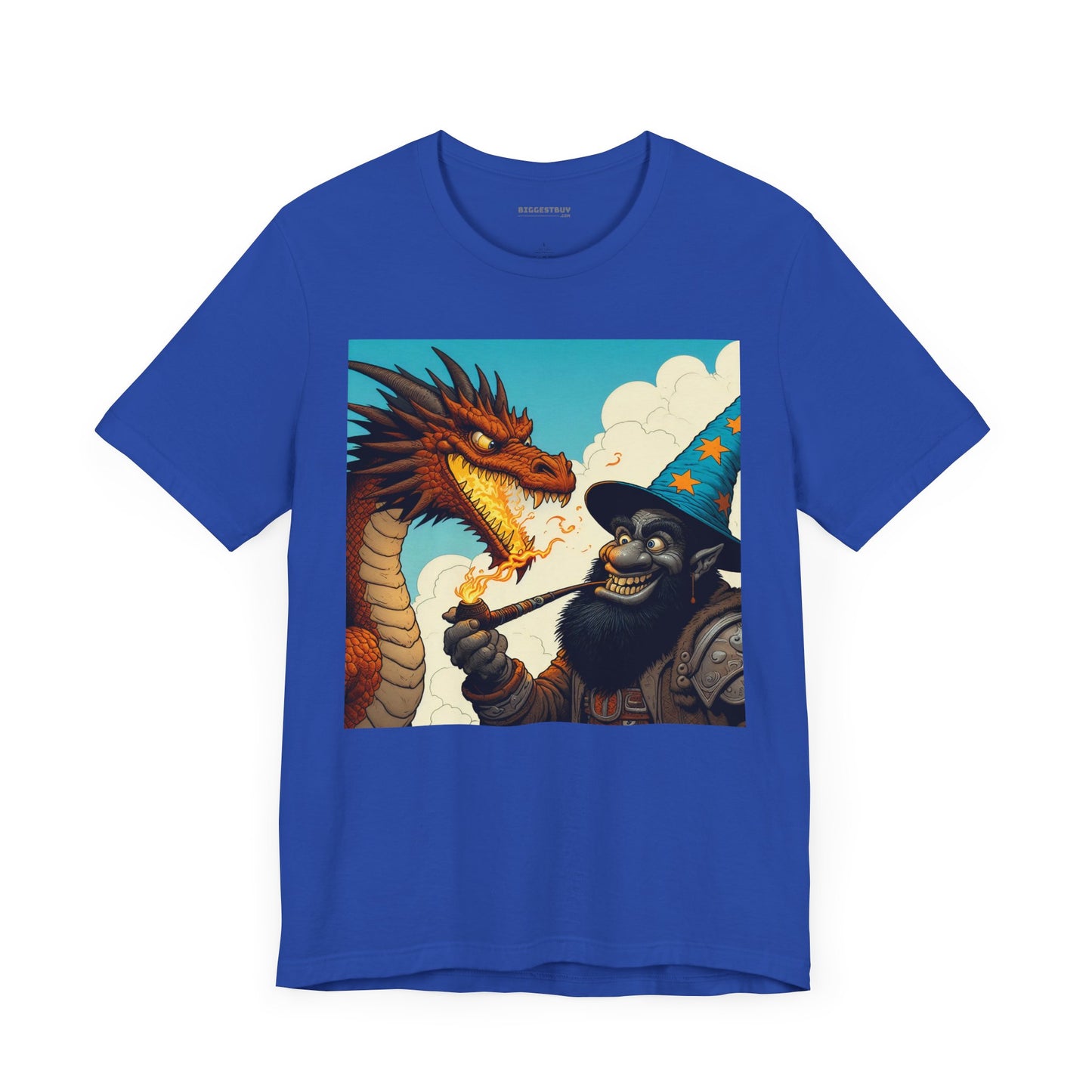 Camiseta | Unisex | Camiseta de punto | Manga corta | Fantasía Épica | Duelo Mágico | Dragón