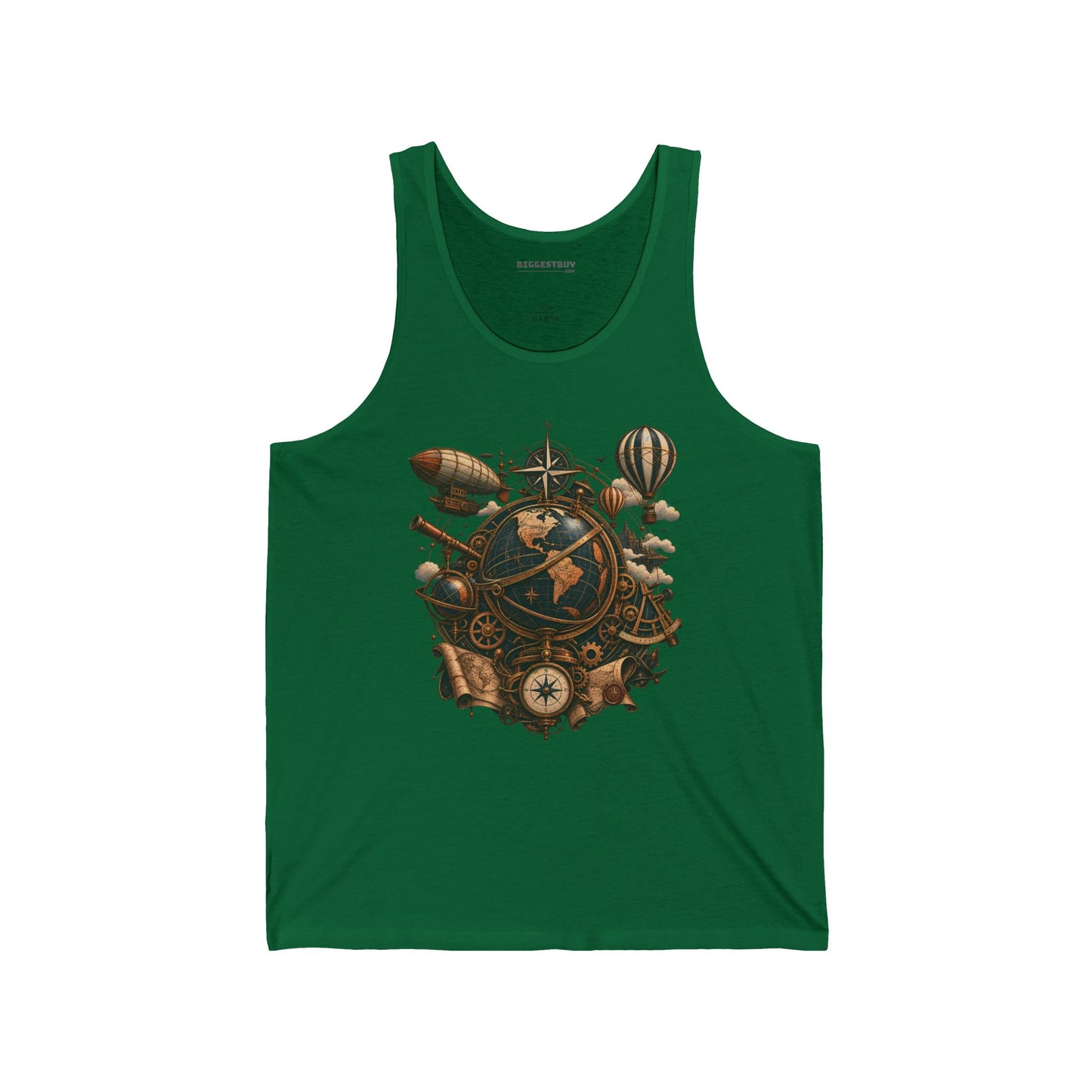 Steampunk Globe - Jersey Tank Top