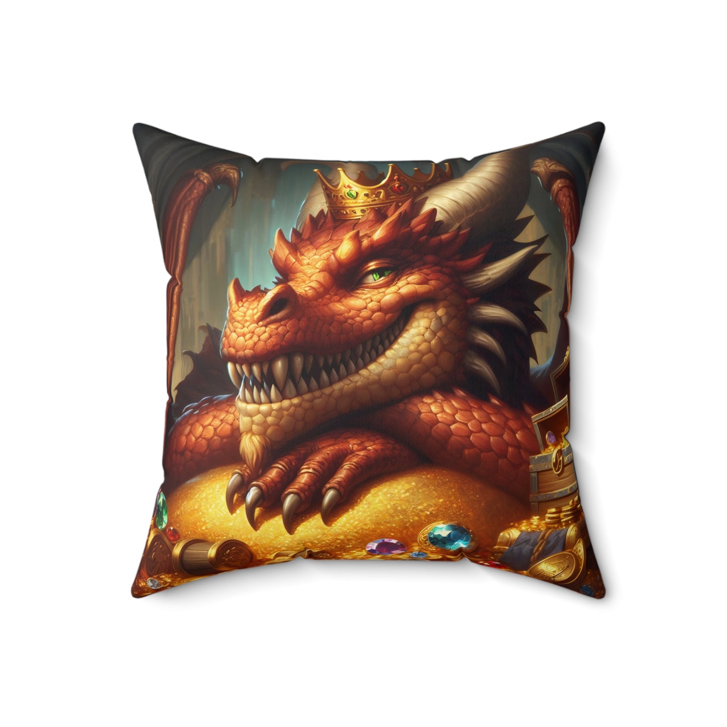 Oreiller | Polyester | Carré | Mythologie nordique | Fafnir | Dragon